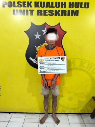 SAIFUL Ditangkap Team Unit Reskrim Polsek Kualuh Hulu Atas Kasus Pencurian Dikios JAM’AH
