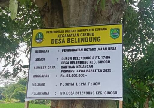 Peningkatan Hotmix Jalan Desa Dusun Belendung 2 Direalp Mempergunakan Dana Panprov 2025