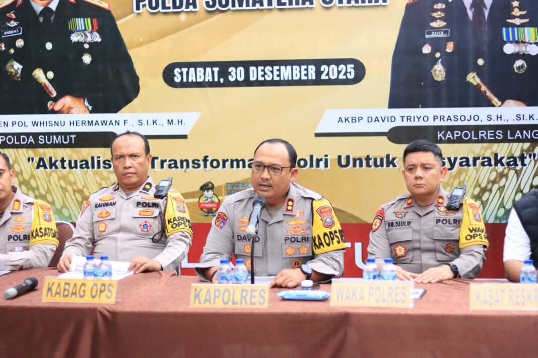 Polres Langkat Gelar Rilis Akhir Tahun 2025, Capaian Kinerja Disampaikan Secara Transparan