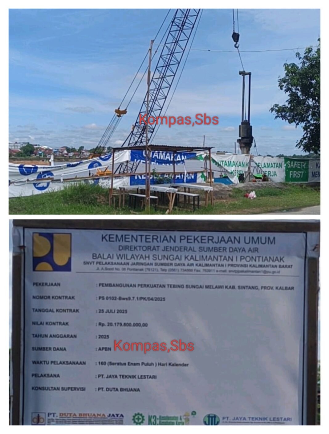 Proyek Tebing Sei Melawi, Masyarakat : Jika Molor Kami Yang Lapor Polda Sekaligus Tuntutan Hukum