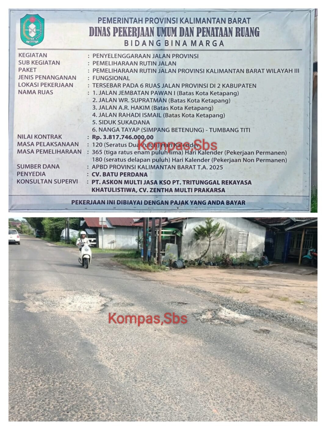 Proyek Berantakan : Warga Minta Gubernur Panggil Kadis, Kabid Dan Kasi PUPR Propinsi