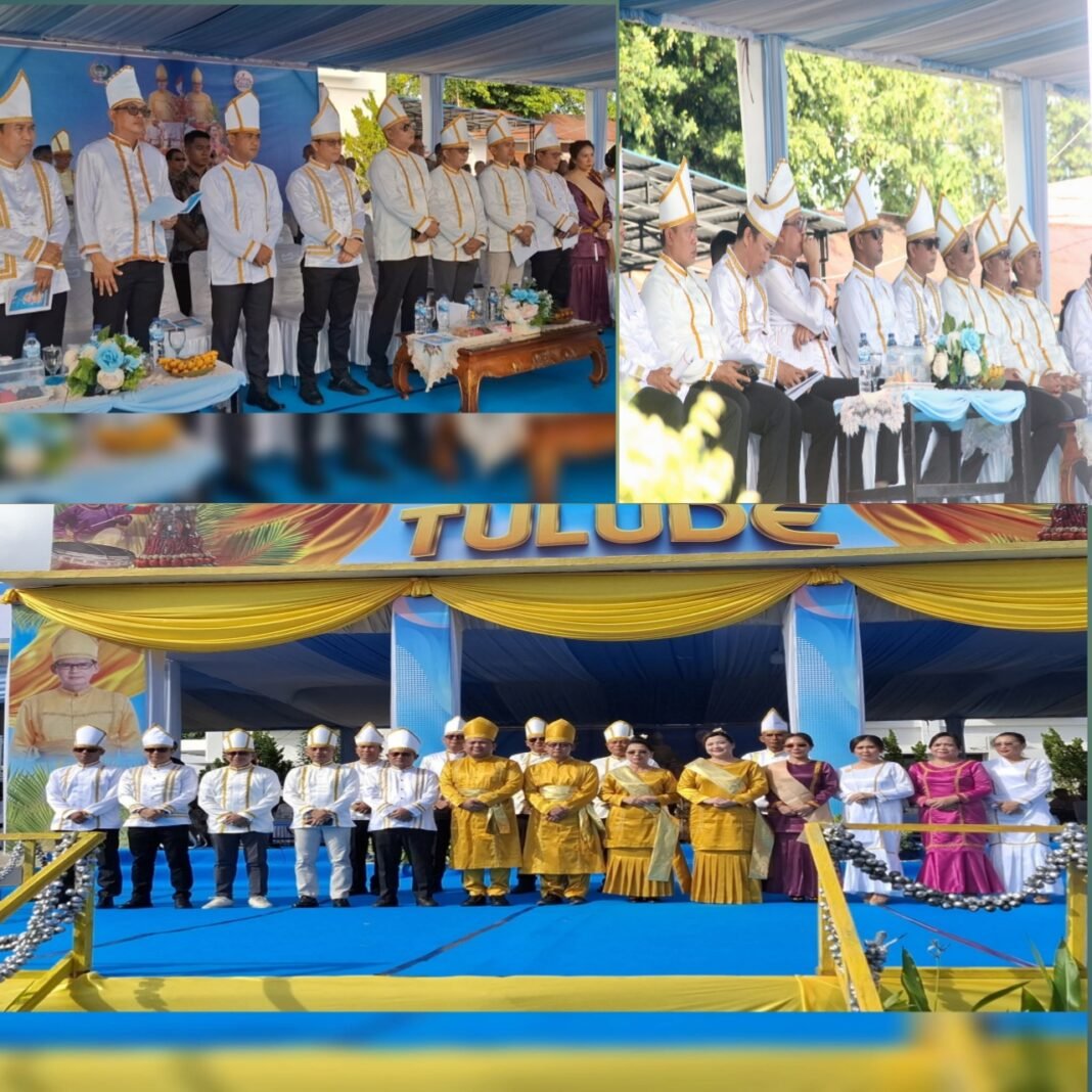 Upacara Adat Tulude, Kolonel Laut (P) Marvill Marfel Frits Mengenakan Pakaian Adat Nusa Utara