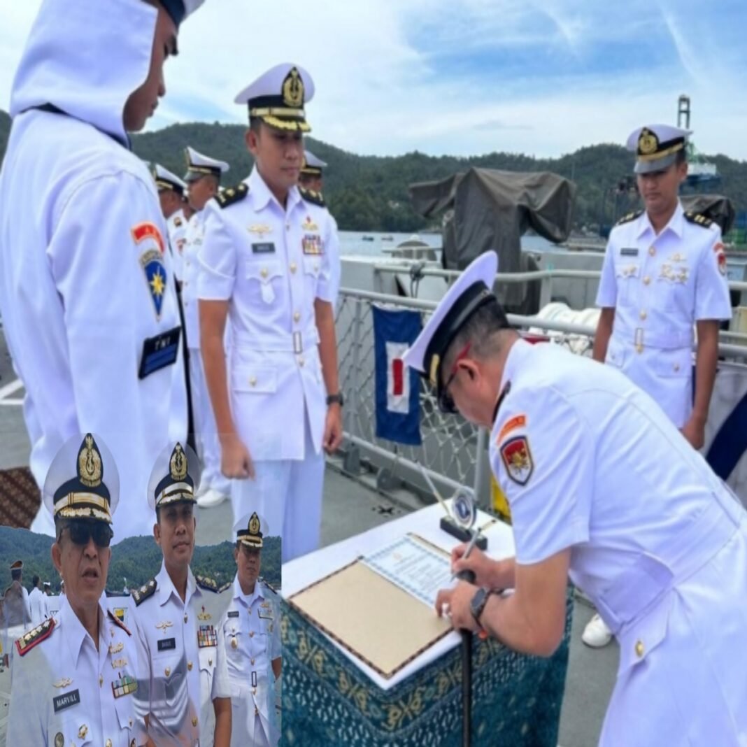 KRI Kakap -811 Pergantian Komandan Kapal, Ini Di Sampaikan Dansatrol Kolonel Laut (P) Marvill Marfel Frits.