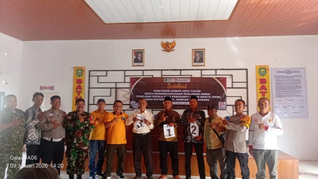 Penentuan Nomor Urut Calon PAW Kepala Desa Batusari, Berikut jadwal Pemilihan