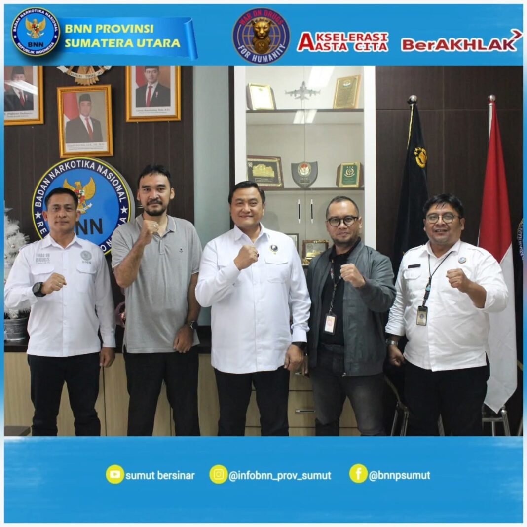 Perkuat Kolaborasi P4GN, Kepala BNNP Sumut Terima Audiensi Maxim Transportasi Online