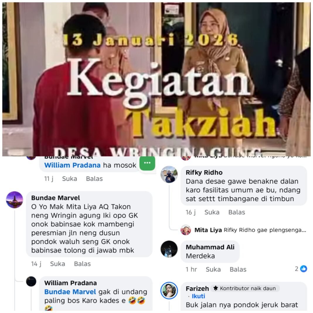 Warga Soroti Absennya Babinsa Dalam Kegiatan Desa Wringinagung