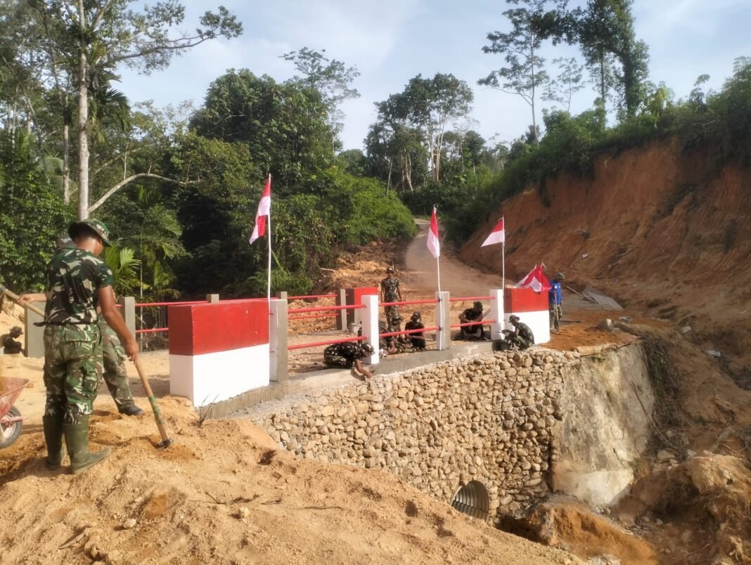 Satgas Gulbencal Kodam I/BB Rampungkan Pembangunan Jembatan Aramco di Hutanabolon