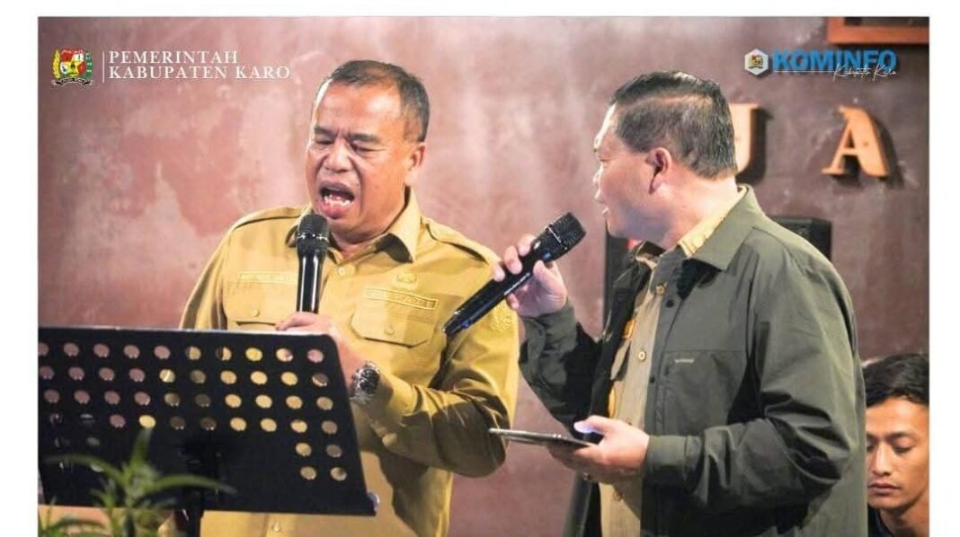 Bupati Karo bersama Forkopimda Berikan Kejutan Ulang Tahun kepada Dandim 0205/Tanah Karoan