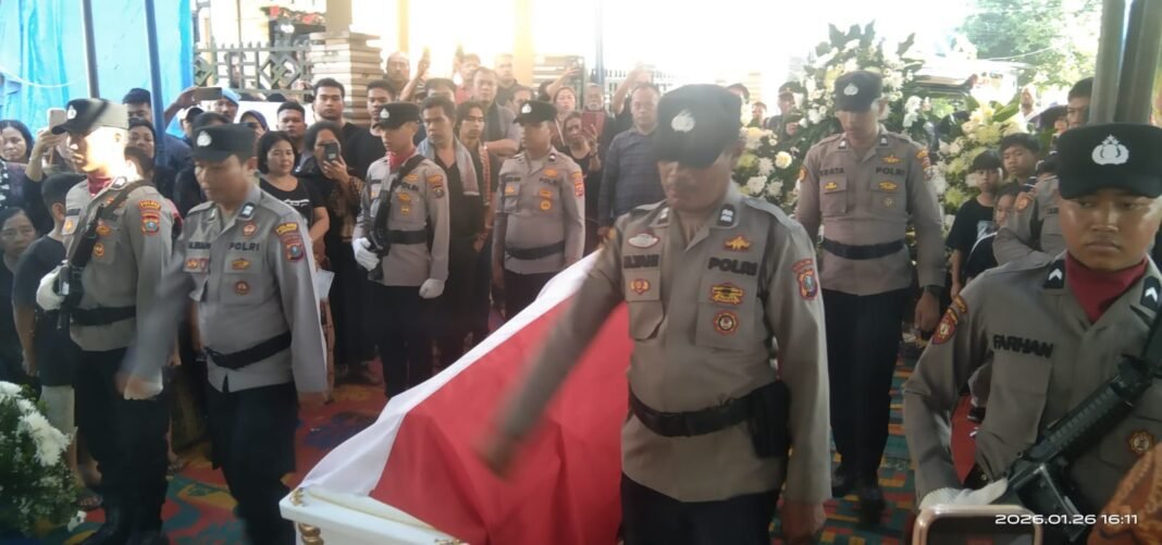 Upacara Persemayaman dan Pemakaman Almarhum AIPTU Andreas Peberta Sembiring