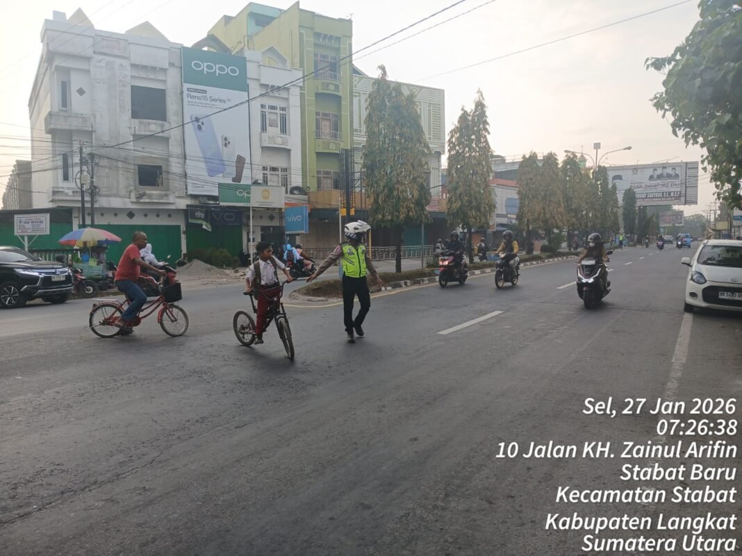 Strong Point Pagi, Polres Langkat Pastikan Keamanan dan Keselamatan Warga