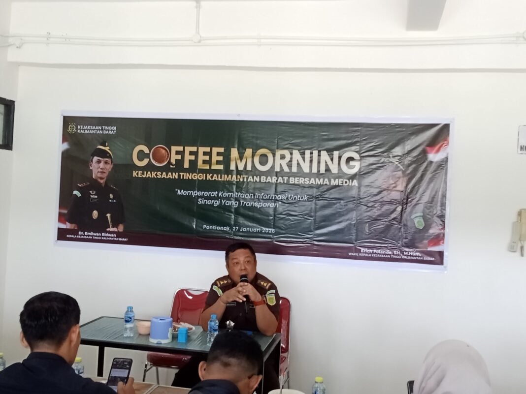 Kejaksaan Coffee Morning Bareng Wartawan : Ajak Awasi Proyek Pemerintah