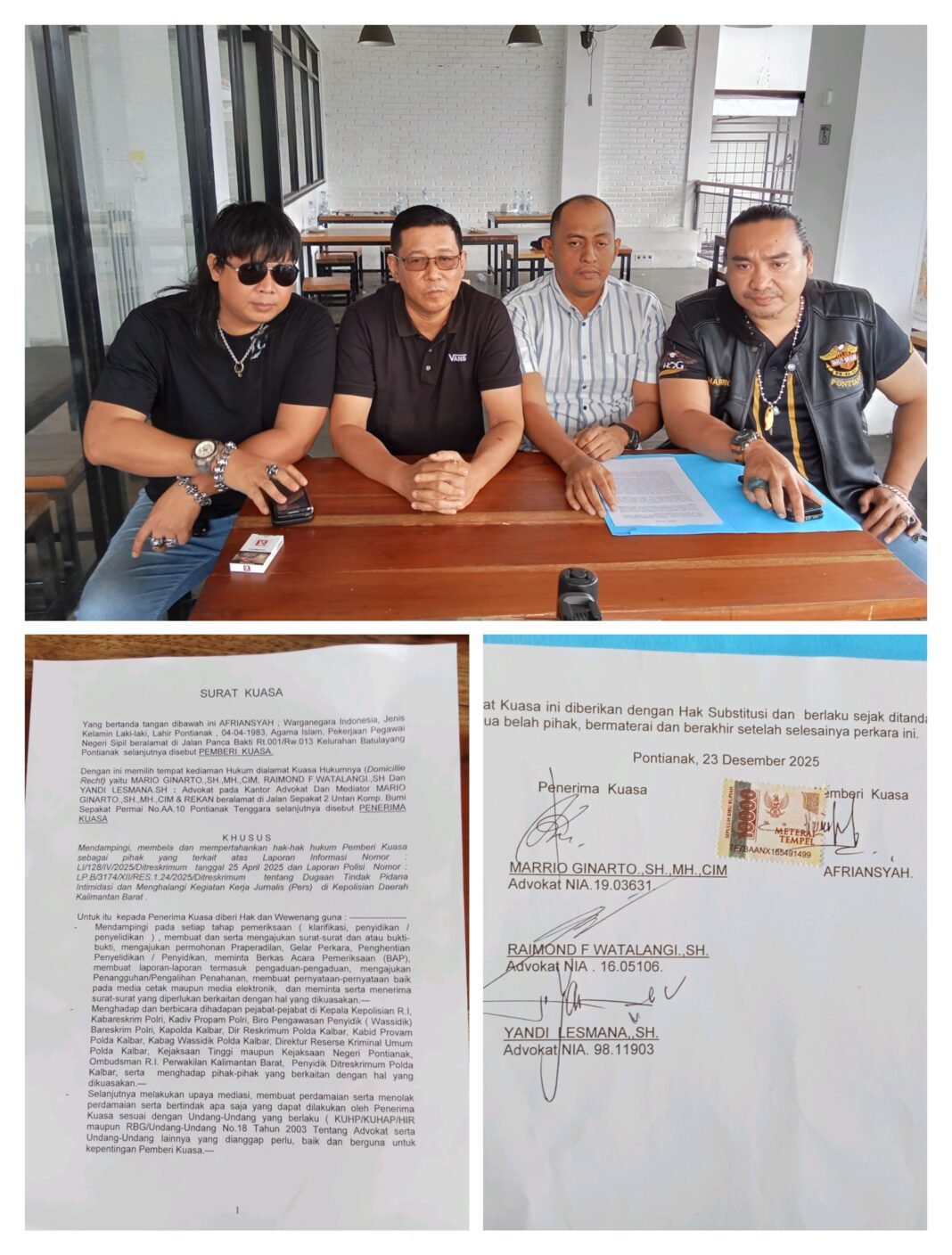 Kepastian Hukum Laporan Informasi Tidak Jelas, AAF Lewat Tim Kuasa Hukum Akan Lakukan Gugatan