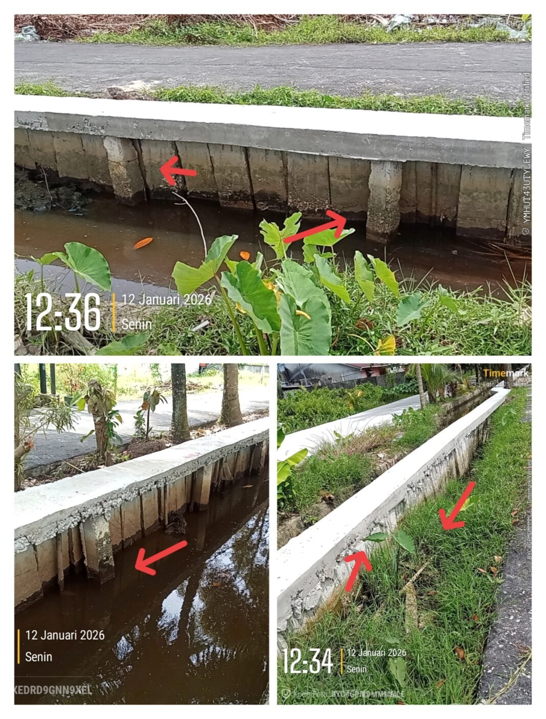 Proyek Saluran Parit Gang Karet Baru : Banyak Retak, Walikota Jangan Diam Panggil Kadis Kabit Dan PPTK