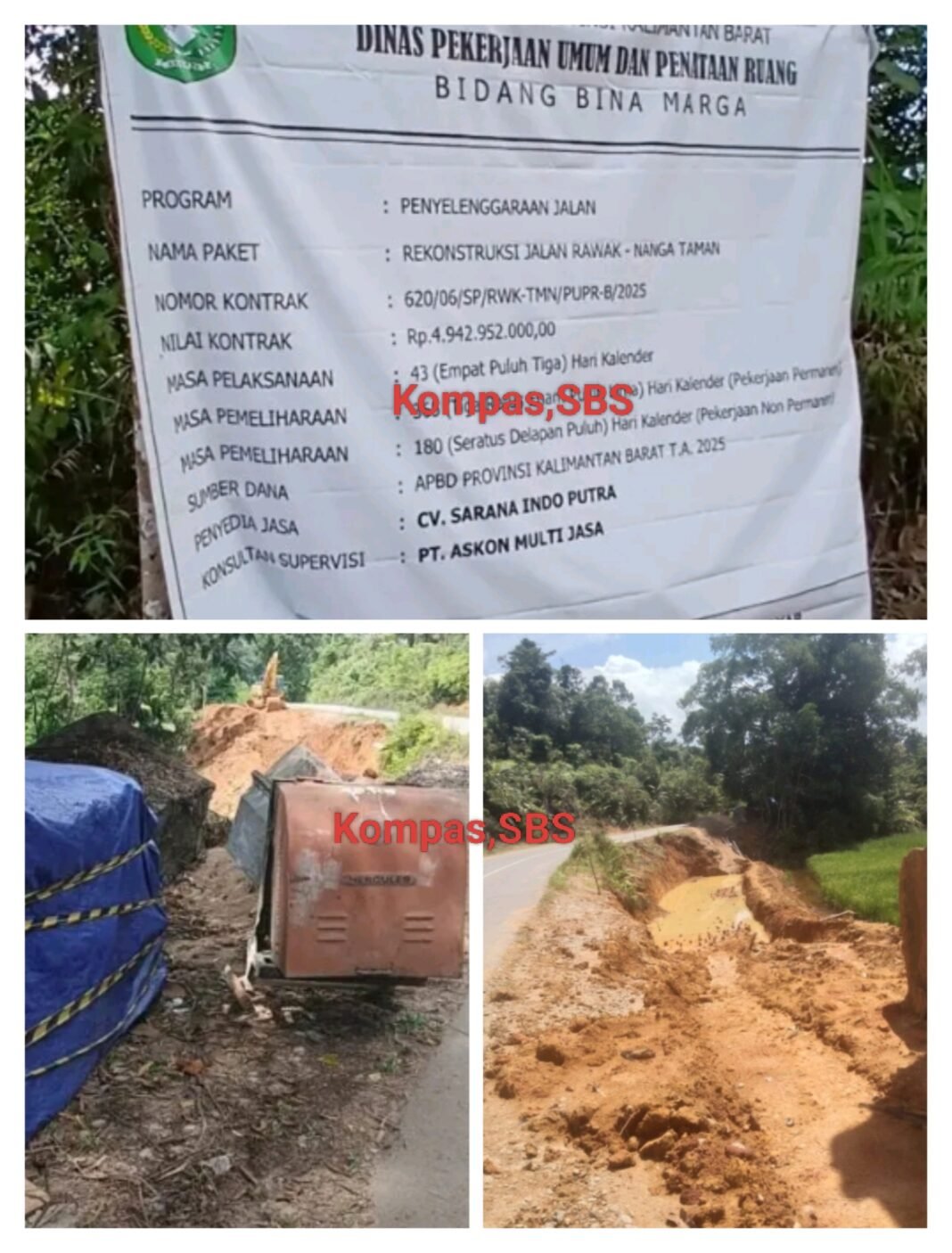 Proyek Terlambat Berat, Tanda Kadis Dan Kabid BM PUPR Propinsi Gagal