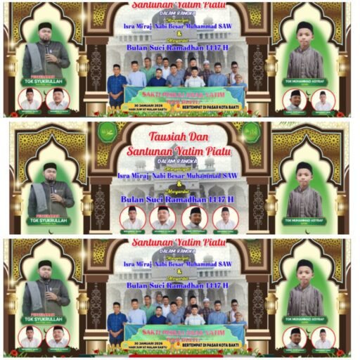 Kepedulian : Tausiah dan Santunan 224 Anak Yatim Piatu Siap Digelar di Kota Bakti