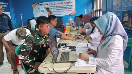 Kodim 0616/Indramayu Dukung HPN 2026 dan HUT PWI ke-80 melalui Bakti Sosial Donor Darah