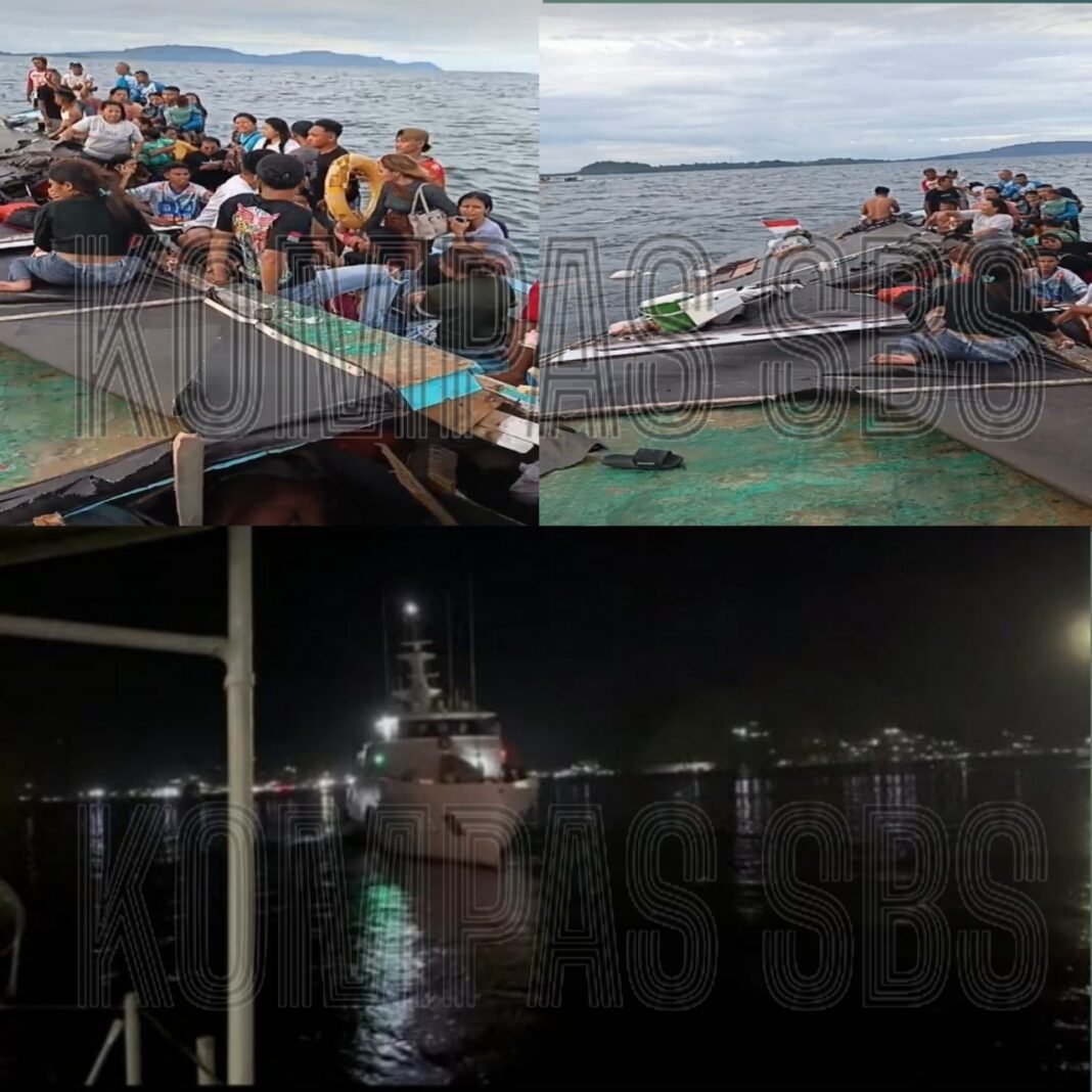 Penumpang KM Alisa Tenggelam, Satrol Kodaeral Vlll Manado Lakukan Evakuasi Korban.