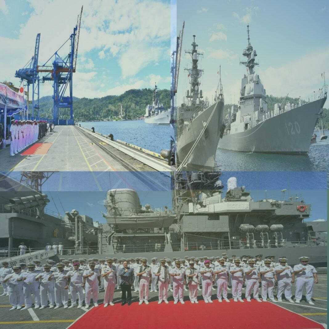 TNI AL – KODAERAL VIII LAKSANAKAN MERPLUG KEDATANGAN KAPAL PERANG JEPANG DI BITUNG