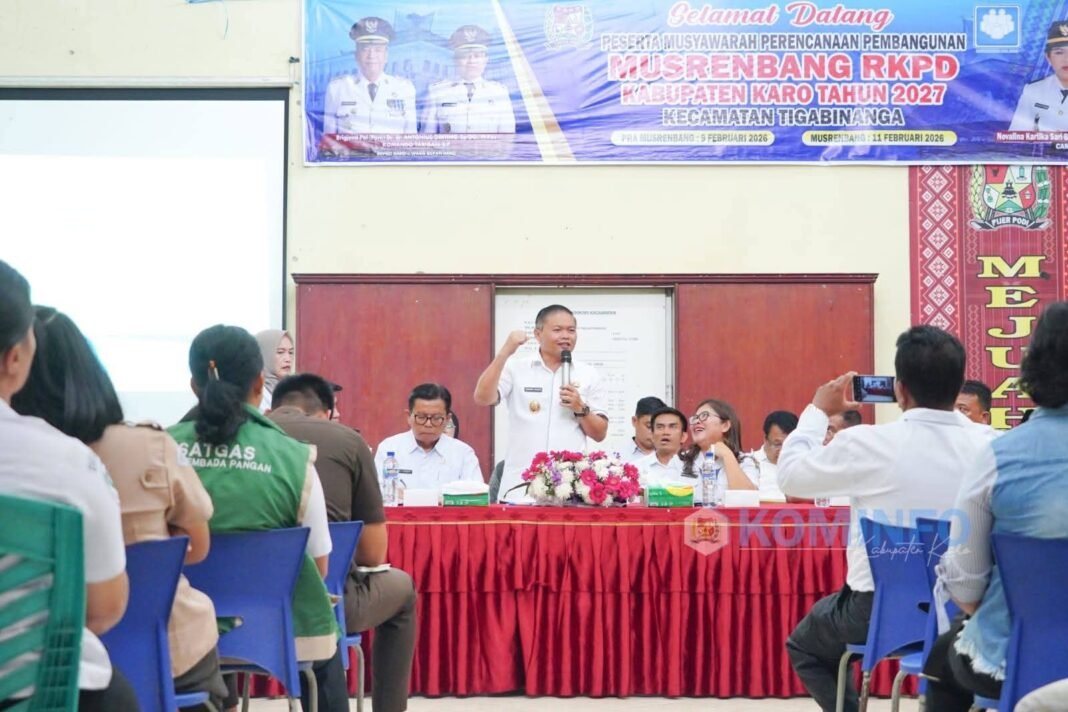 Wakil Bupati Karo Buka Musrenbang RKPD Kabupaten Karo 2027 di Kecamatan Tigabinanga