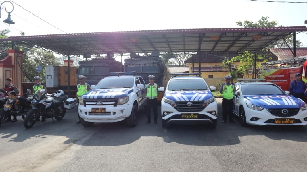 Polresta Deli Serdang Laksanakan Apel Gelar Pasukan Operasi Keselamatan Toba 2026