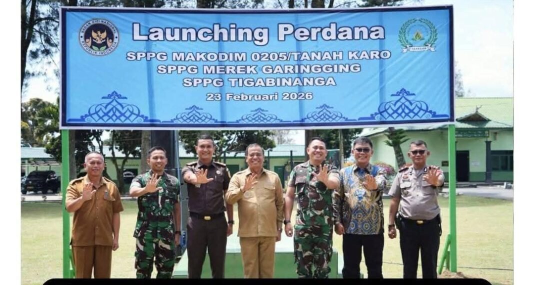 Bupati Karo dan Dandim 0205/TK Lepas Launching Perdana SPPG di Wilayah Kodim 0205/TK