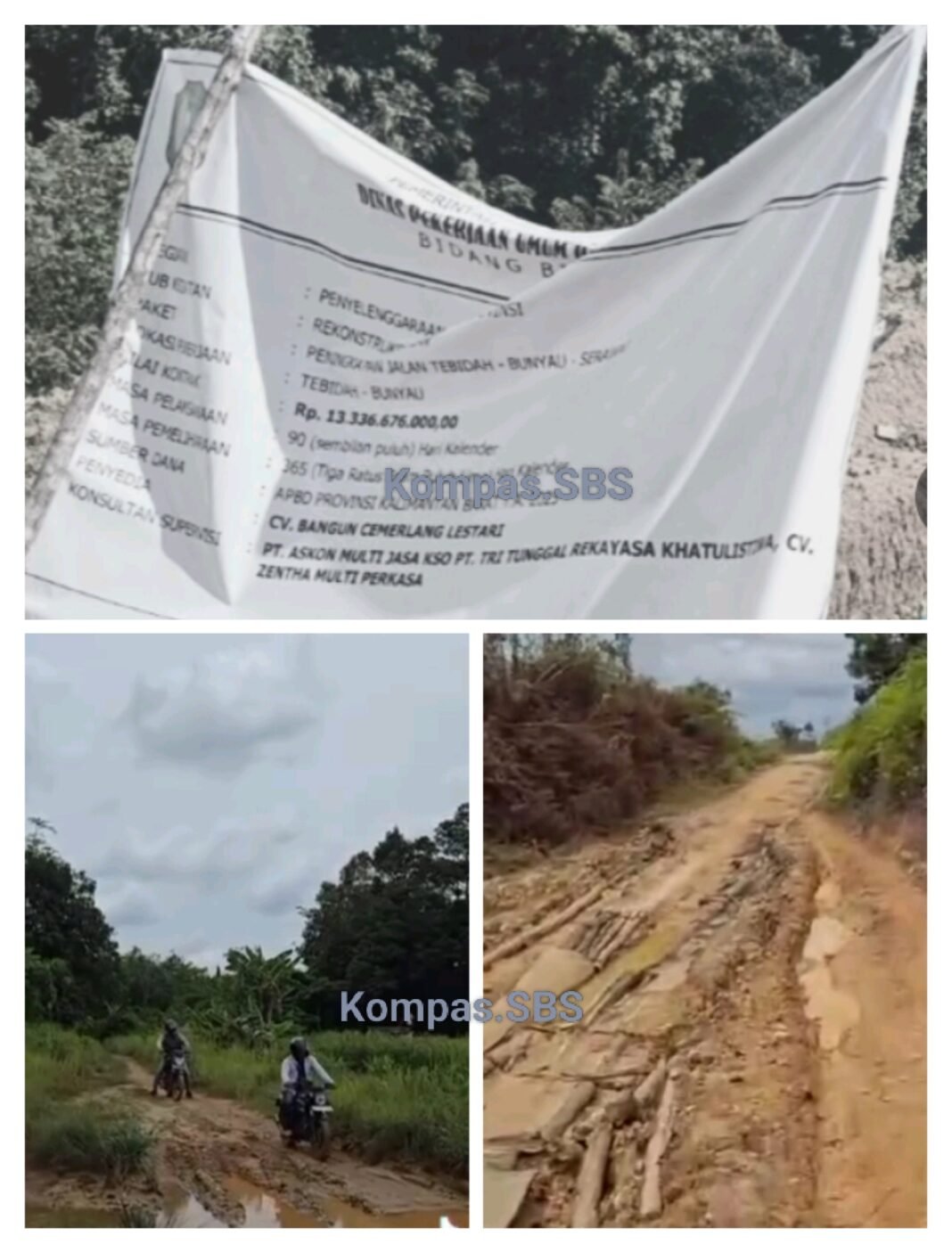 Proyek Jalan Tebidah-Serawai Rp.13 M Hancur Berantakan. Gubernur Cuma Diam