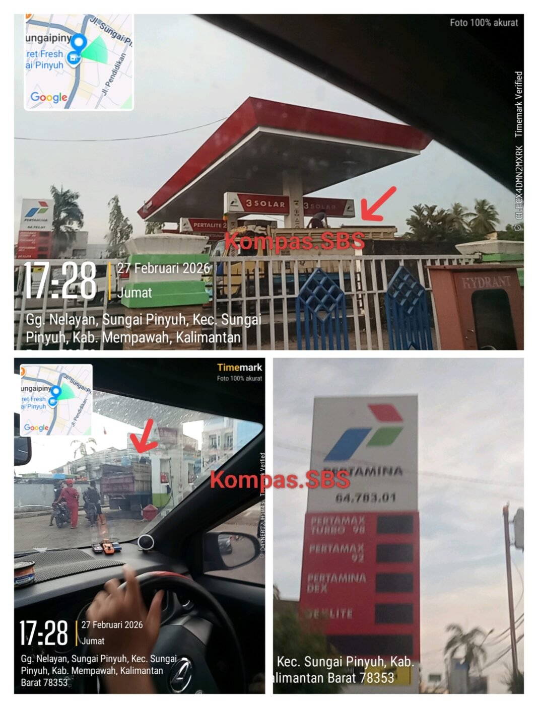 Pertamina Dan Bupati Lemah, SPBU Sungai Pinyuh Lego BBM Subsidi Ke Drum,Â