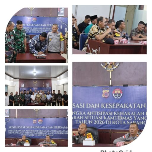 Polres Sabang Gelar Sosialisasi dan Teken Kesepakatan Bersama Antisipasi Kenakalan Remaja Tahun 2026 -News