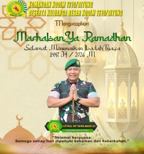 Momentum Bulan Suci Ramadhan, Dandim 1310/Bitung Sampaikan Ucapan Penting