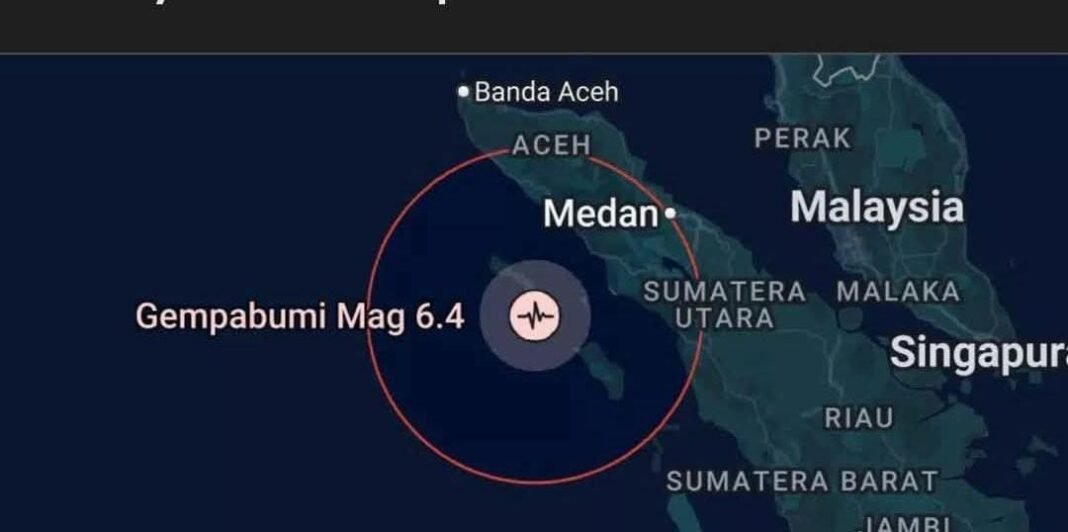 Gempa Bumi 6,4 Magnitudo di Sinabang Aceh ! Terasa di Kabupaten Karo