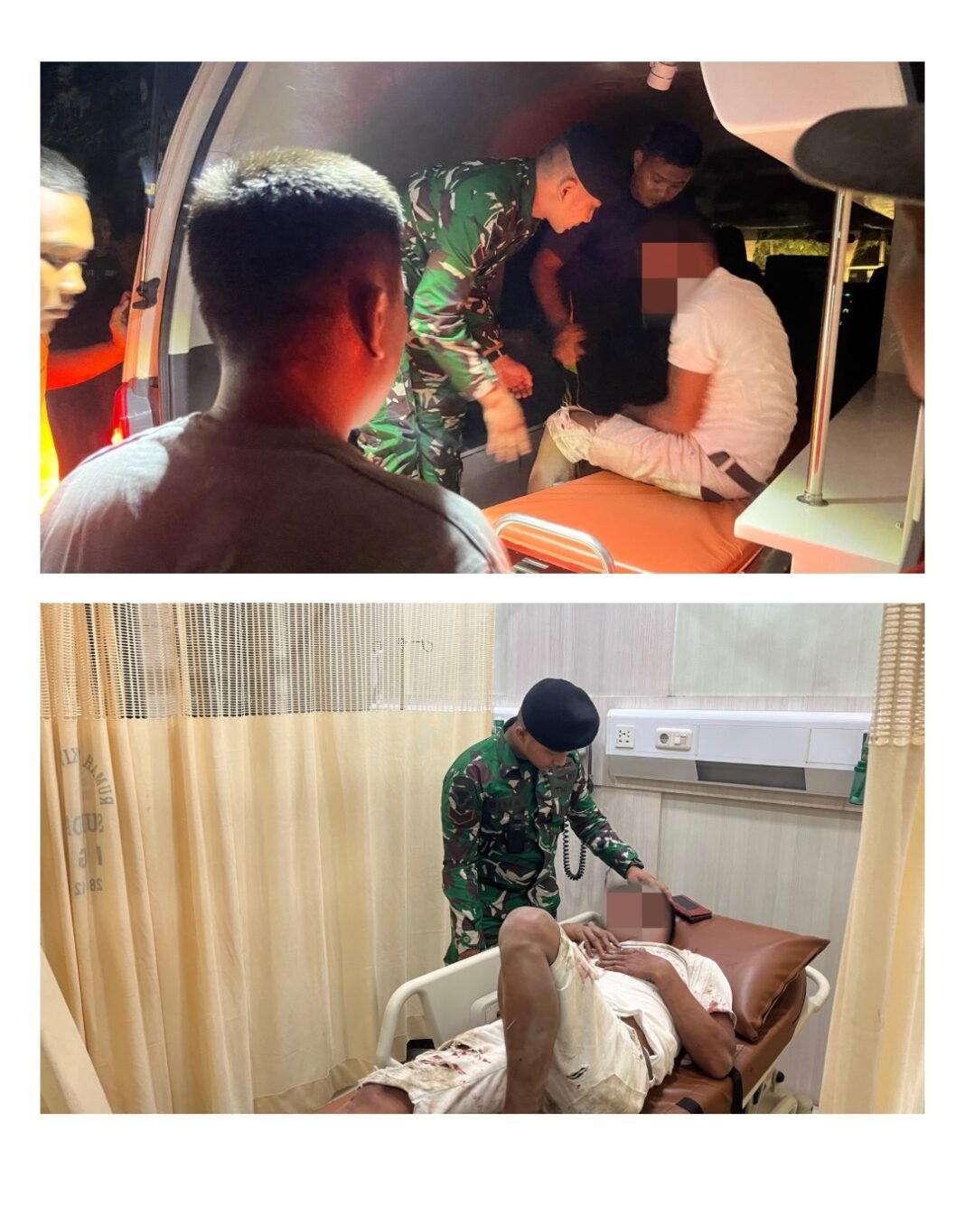 Perbantuan Prajurit Yonkav 6/Naga Karimata Kepada Masyarakat yang Mengalami Kecelakaan