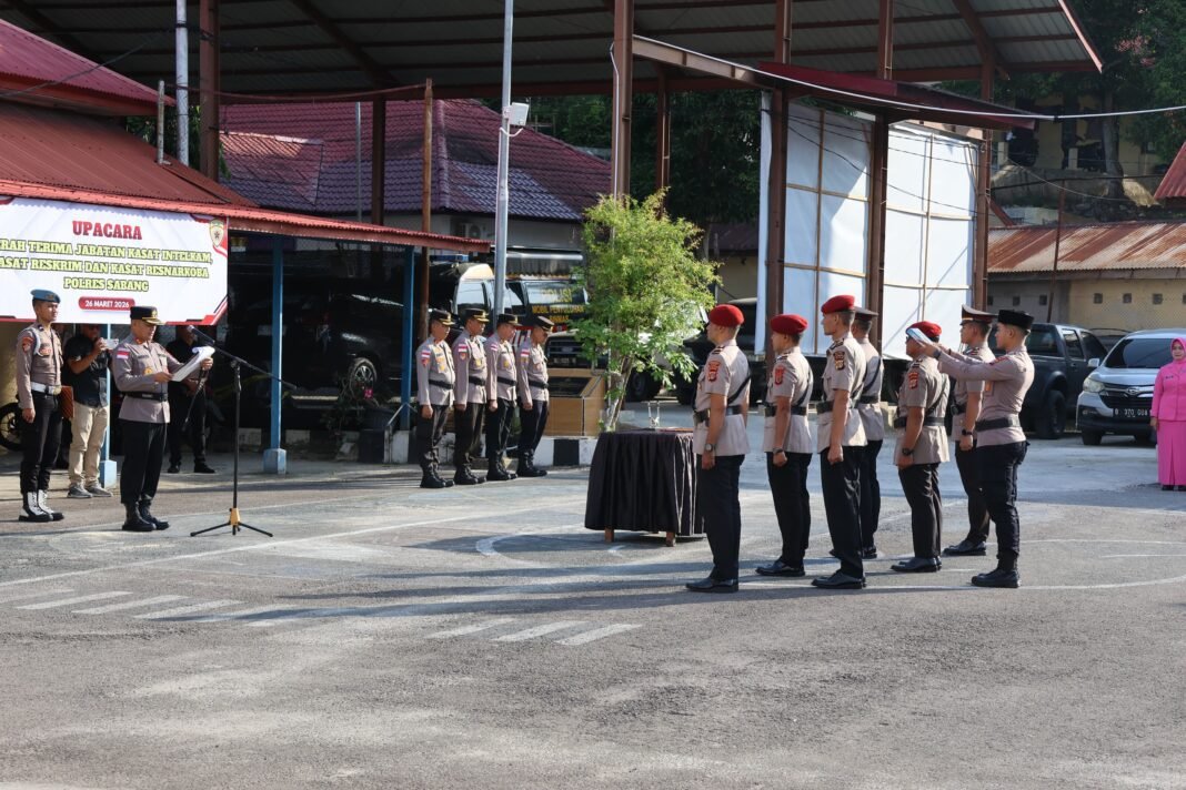 Kapolres Sabang Pimpin Sertijab Kasat Intelkam, Kasat Reskrim dan Kasat Resnarkoba | Kompas SBS.-News