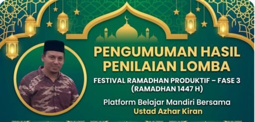PENGUMUMAN RESMI PEMENANG FESTIVAL RAMADHAN PRODUKTIF 1447 H – FASE III, Nomor: 003/FRP/AZ-KIRAN/III/1447
