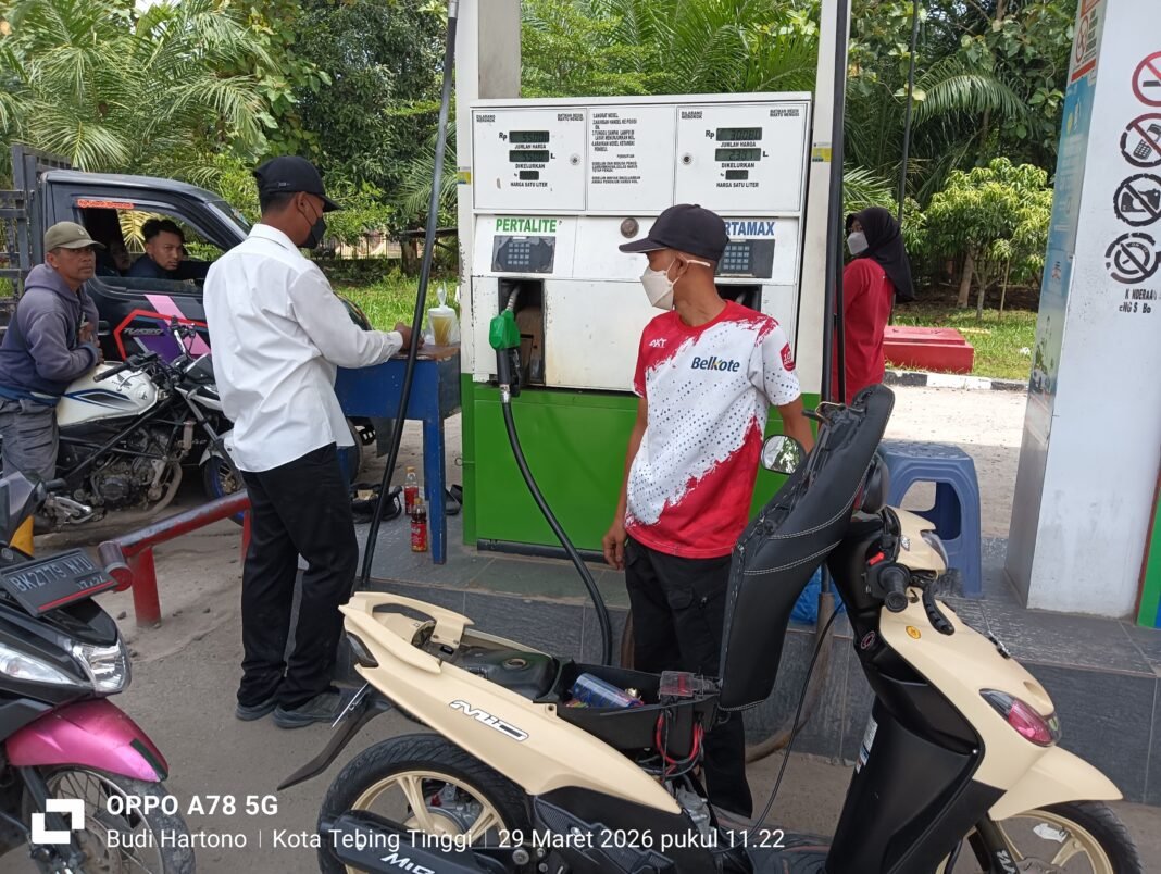 SPBU 14.202.154 Kota Bayu Tebing Tinggi Diduga Bermain Literan Via Mesin Pengisian