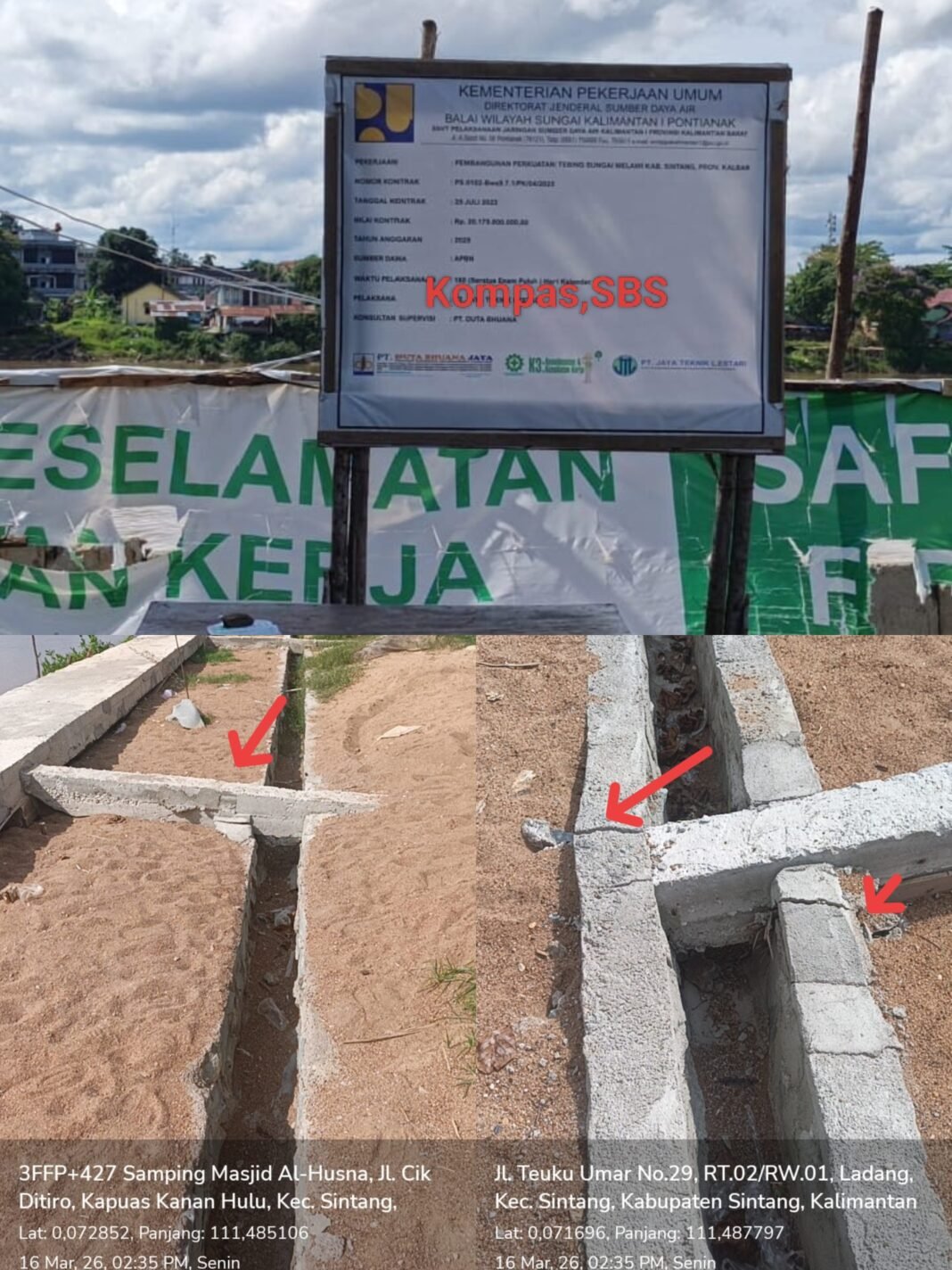 Paket Tebing Rp. 20 M : Baru Digarap Sudah Bederai. Pelaksana Dan PPK Sehat.