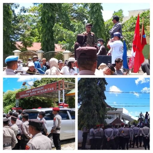 Ricuh di Rote Ndao, Massa Jebol Gerbang Kejaksaan Tuntut Pembebasan Warga Terjerat UU ITE