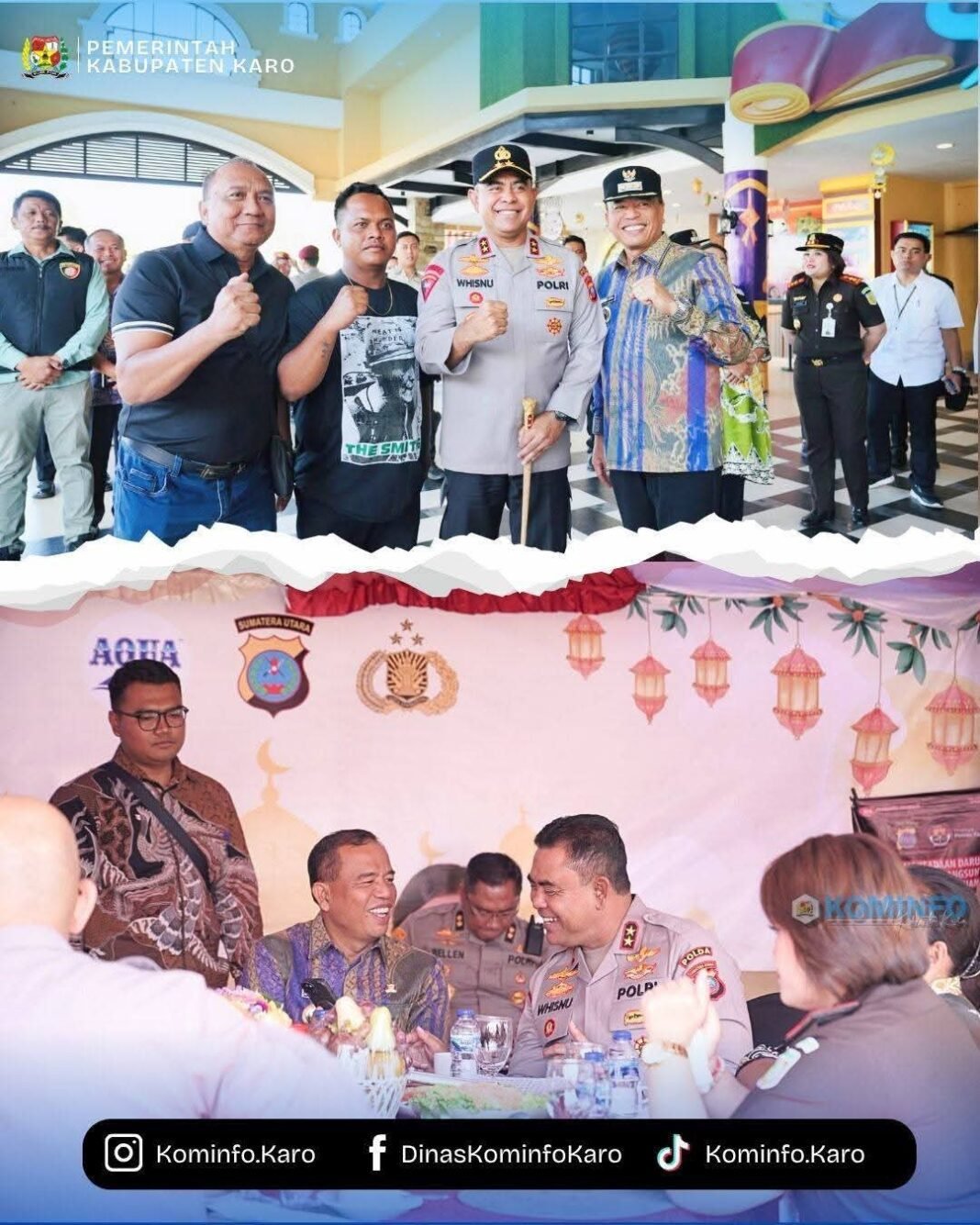 BUPATI KARO SAMBUT KAPOLDA SUMUT LAKUKAN PENINJAUAN OPS KETUPAT TOBA 2026