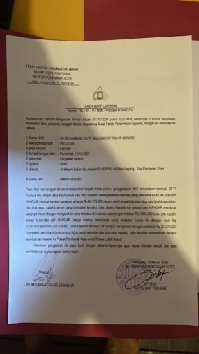 Dugaan Penipuan Transaksi Keratom, Warga Pontianak Tempuh Jalur Hukum