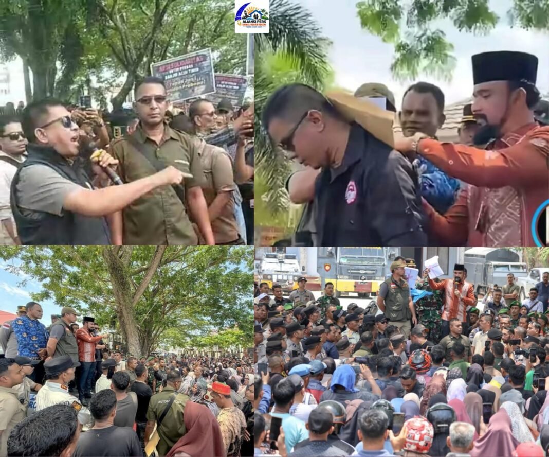 banjir berlalu, keadilan belum berpihak: lima bulan menanti, ribuan warga datangi pendopo bupati aceh timur