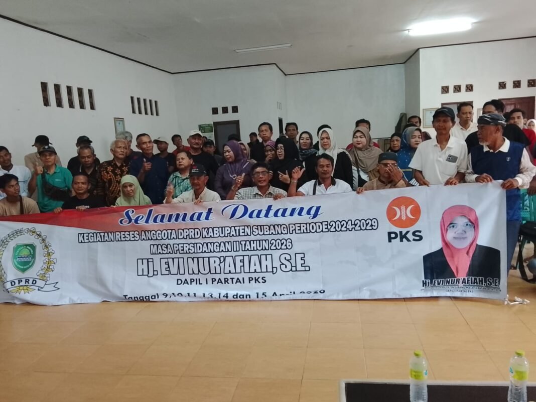 Anggota DPRD Subang Hj. Evi Nur’Afiah SH. Dari PKS Serap Aspirasi Masyarakat Kelurahan Karanganyar