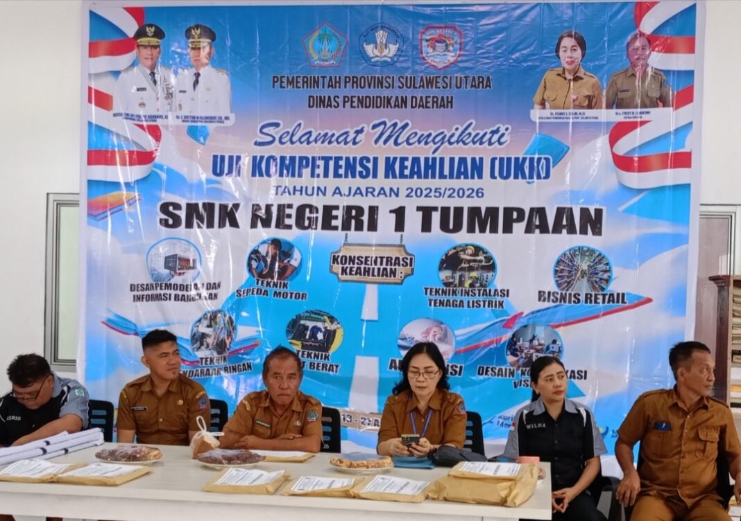 UKK 2026 SMK Negeri 1 Tumpaan Digelar, 152 Siswa Ikuti Uji Kompetensi Delapan Jurusan
