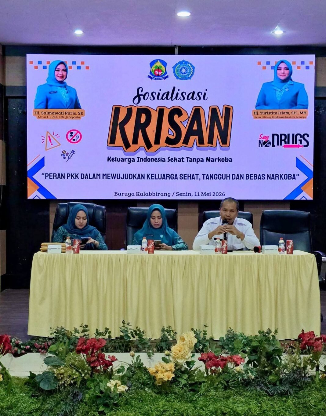 TP PKK Jeneponto Sosialisasi KRISAN, Perkuat Peran Keluarga Sehat Tanpa Narkoba TP PKK Jeneponto Sosialisasi KRISAN, Perkuat Peran Keluarga Sehat Tanpa Narkoba