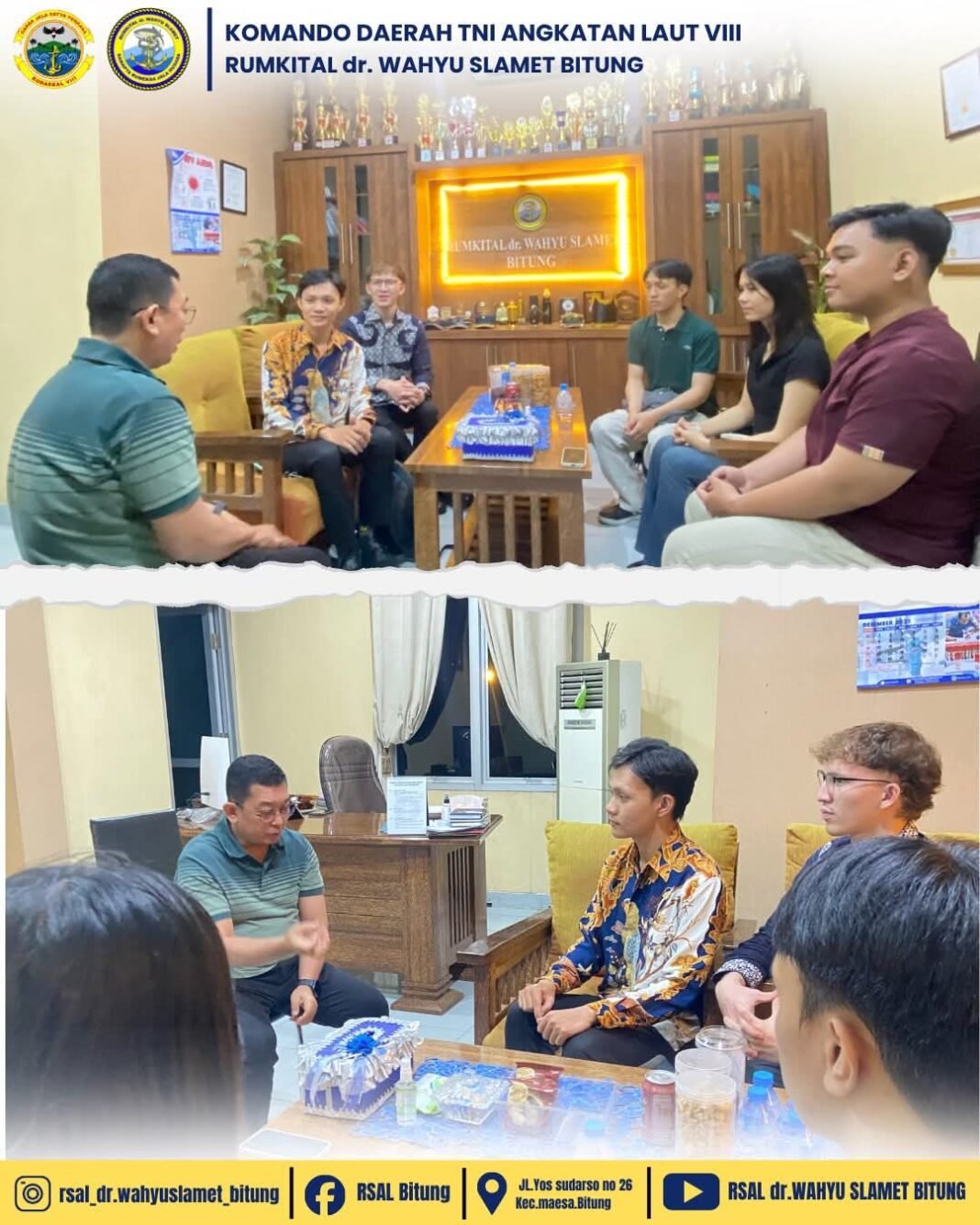 Terima Kunjungan Putra Putri Bitung, Letkol Laut dr.Birril Dukung Penuh Program Sosial Terima Kunjungan Putra Putri Bitung, Letkol Laut dr.Birril Dukung Penuh Program Sosial