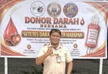 Ketua DPD KWI NTT Apresiasi K2S Dan Ikatan Arema NTT Yang Sukses Menggelar Kegiatan Donor Darah Bersama