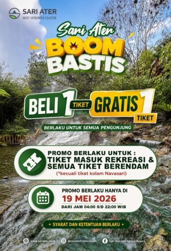 Sari Ater Subang Hadirkan Promo Boom Bastia Beli 1 Tiket Gratis 1 untuk Pengunjung pada 19 Mei 2026 Sari Ater Subang Hadirkan Promo Boom Bastia Beli 1 Tiket Gratis 1 untuk Pengunjung pada 19 Mei 2026