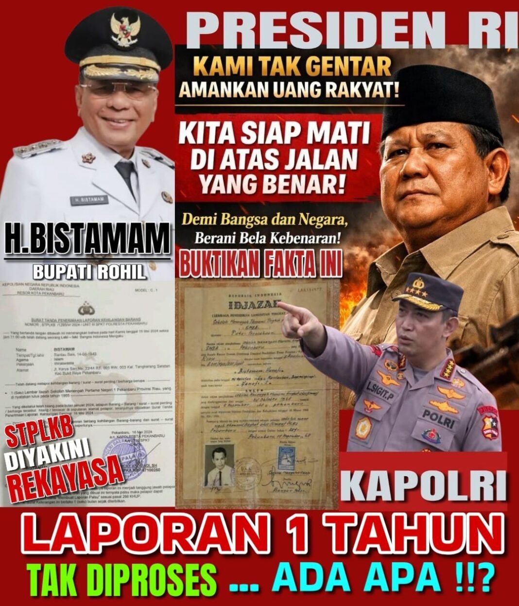 Prof Dr Sutan Nasomal: Negara & APH Jangan Tutup Mata, Segera Periksa Bupati Rohil Prof Dr Sutan Nasomal: Negara & APH Jangan Tutup Mata, Segera Periksa Bupati Rohil