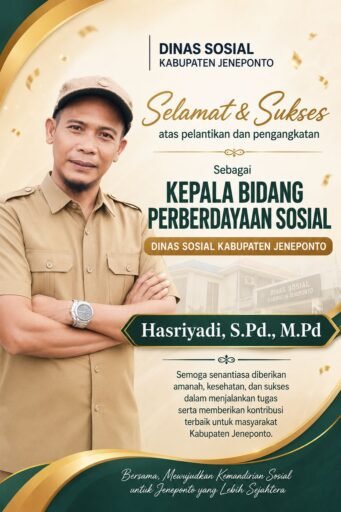 Dinsos Jeneponto Gaungkan “Berdaya Mandiri”, Kk’ AI: Berdaya Hari Ini, Sejahtera Pasti Dinsos Jeneponto Gaungkan “Berdaya Mandiri”, Kk’ AI: Berdaya Hari Ini, Sejahtera Pasti
