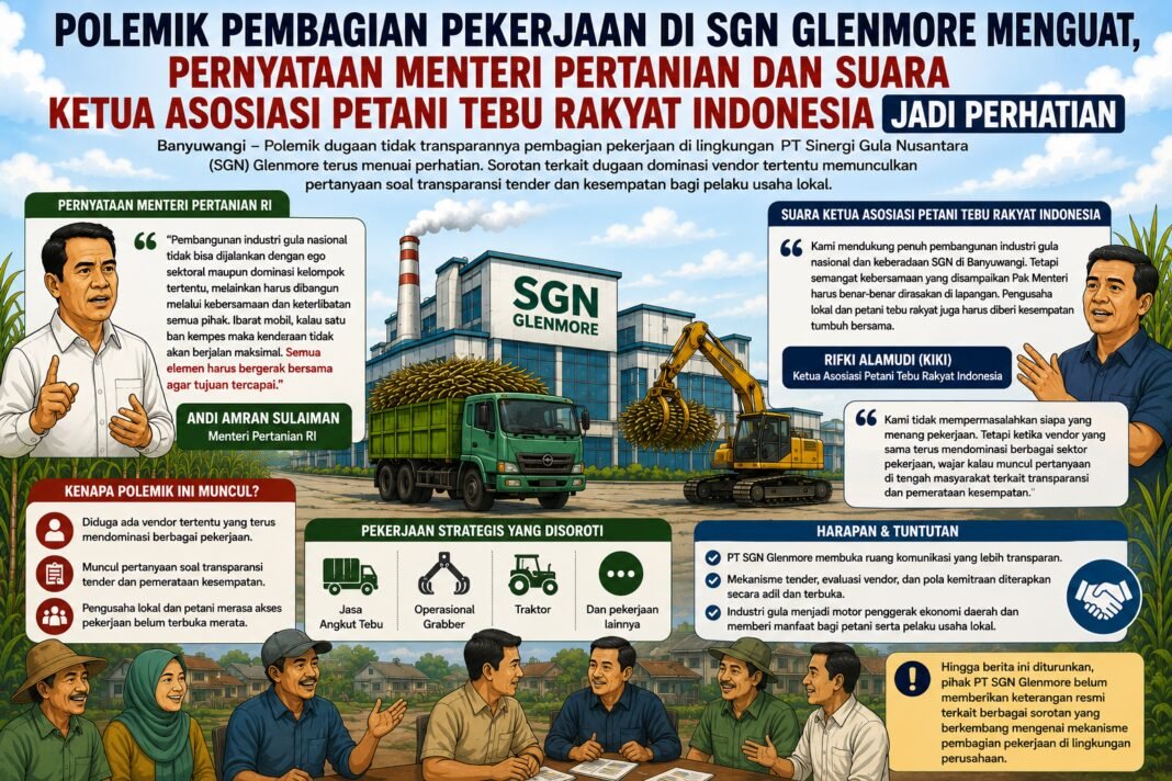 Dominasi Vendor Jadi Sorotan, Transparansi Pembagian Pekerjaan di SGN Glenmore Dipertanyakan Dominasi Vendor Jadi Sorotan, Transparansi Pembagian Pekerjaan di SGN Glenmore Dipertanyakan