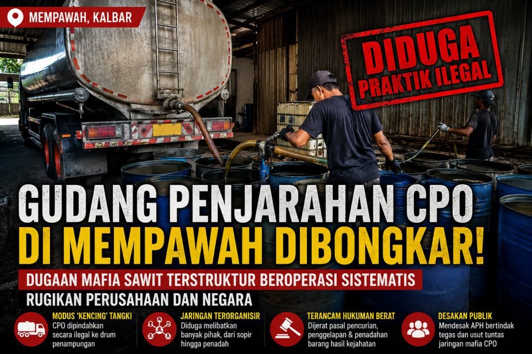 Praktik “Kencing” Tangki CPO di Mempawah Disorot, Negara dan Perusahaan Diduga Rugi Besar Praktik “Kencing” Tangki CPO di Mempawah Disorot, Negara dan Perusahaan Diduga Rugi Besar