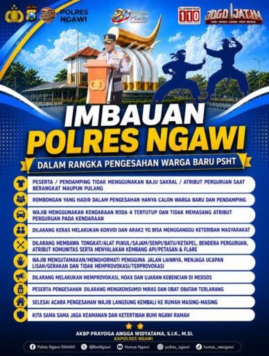 AKBP Prayoga Angga Widyatama: Tunjukkan Persaudaraan PSHT Melalui Disiplin dan Kepatuhan Hukum AKBP Prayoga Angga Widyatama: Tunjukkan Persaudaraan PSHT Melalui Disiplin dan Kepatuhan Hukum
